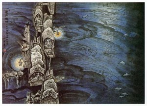 Chen Kuan-Bateaux de pêche dans la nuit